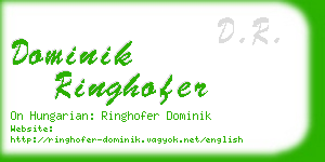 dominik ringhofer business card